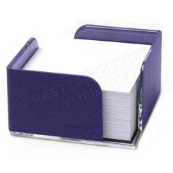 Bloc-note cube cuir Violet Beaubourg