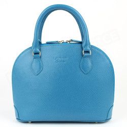 Mini sac à main New-york cuir Bleu-turquoise Beaubourg