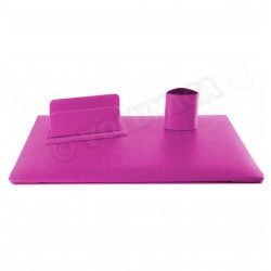 Parure de bureau Jazz cuir Rose-fuchsia Beaubourg