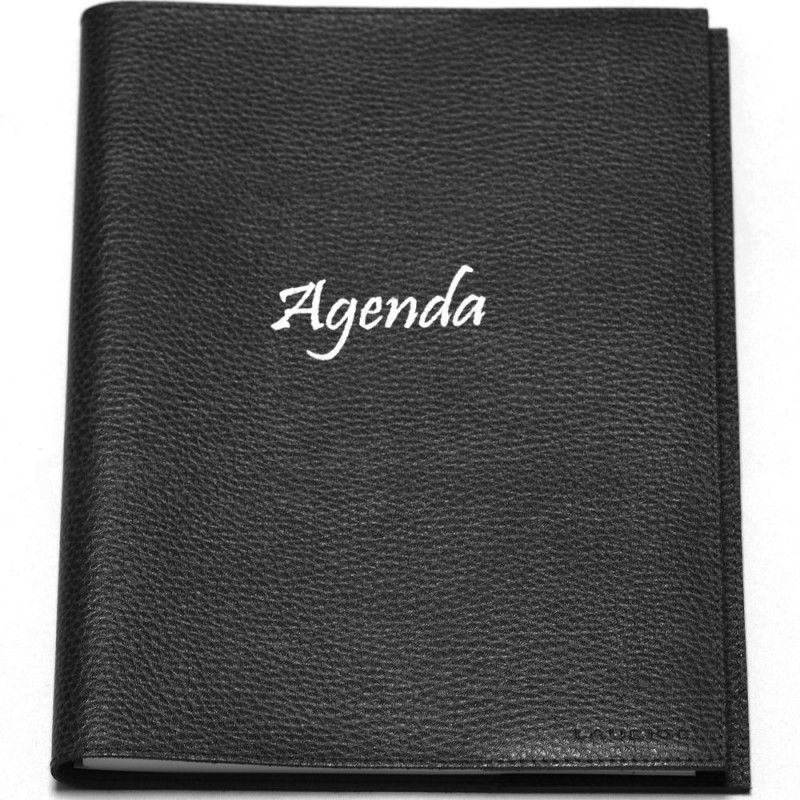 Agenda 17x24 cuir Noir Beaubourg