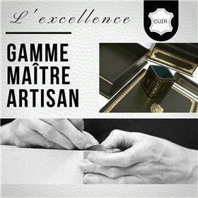 Parure & Sous-main Cuir Gamme "Maitre Artisan" sur mesure à personnaliser