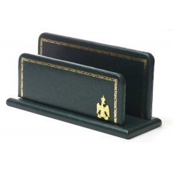 Porte-lettres/courrier en Cuir Vert Collection Napoléon