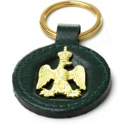 Porte-clés en Cuir Vert Collection Napoléon