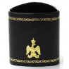 pot-a-crayons-triangulaire-en-cuir-noir-collection-napoleon